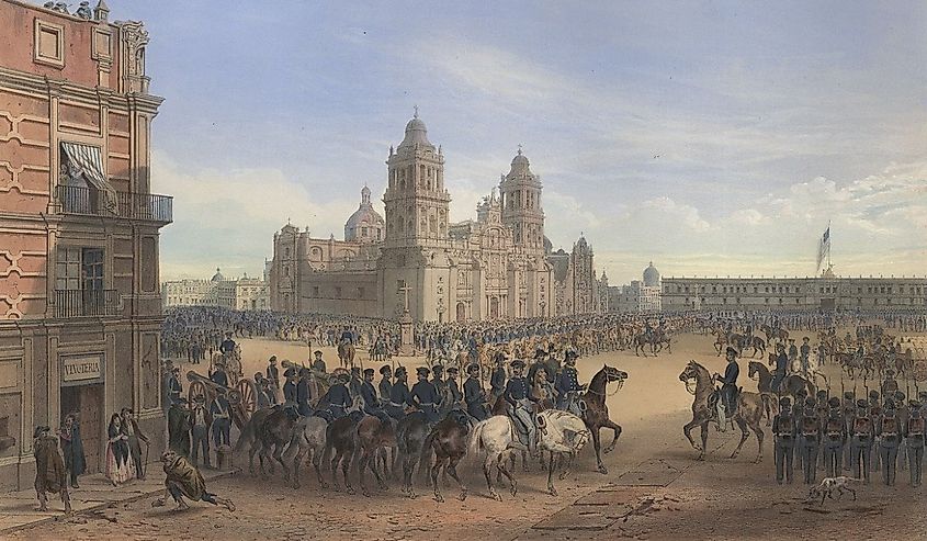 General Scott's entrance into Mexico in the Mexican-American War.