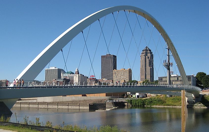 A portion of the downtown Des Moines skyline.