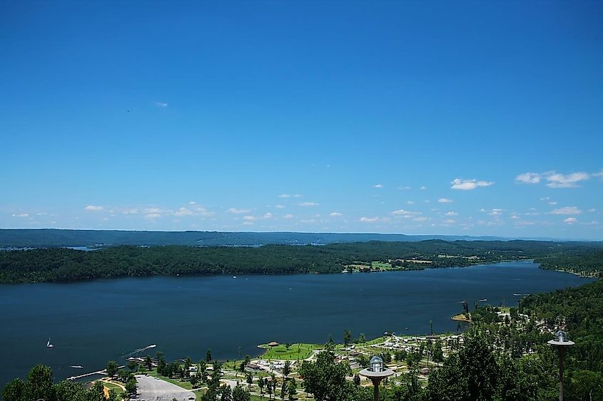 Beautiful Lake Guntersville in Guntersville, Alabama.