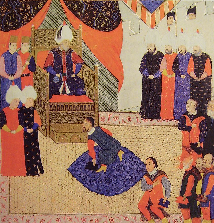 The court of Suleiman the Magnificient, a famous Ottoman ruler.