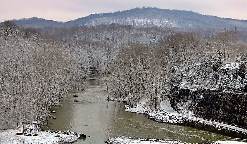Paint Creek Bainbridge Ohio in The Winter