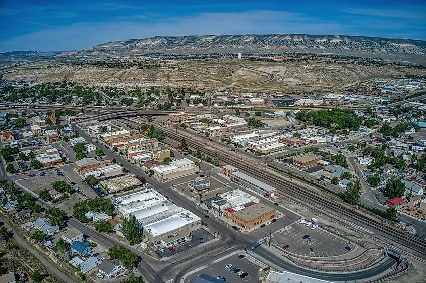 Above view of Rock Springs, Wyoming.