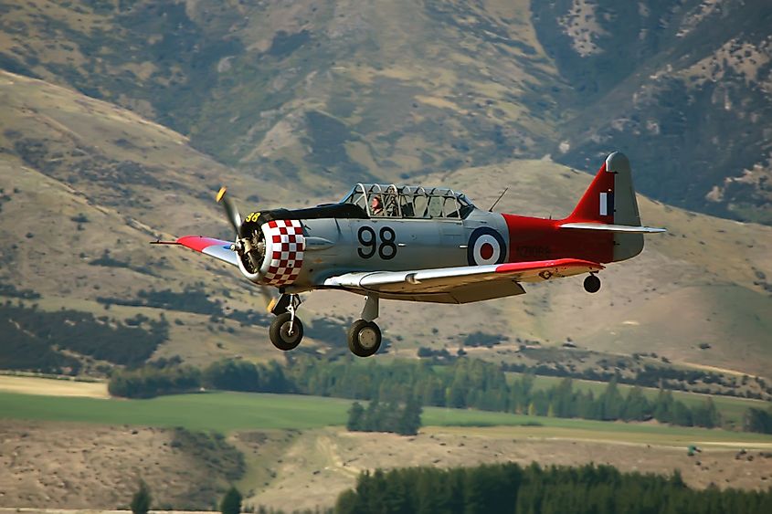 A warplane flying at Warbirds Over Wanaka Airshow 