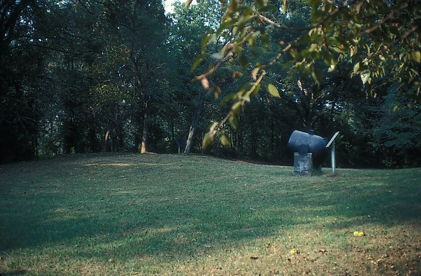 The remains of Fort Wade at Grand Gulf Military Park in Fort Gibson, Mississippi.