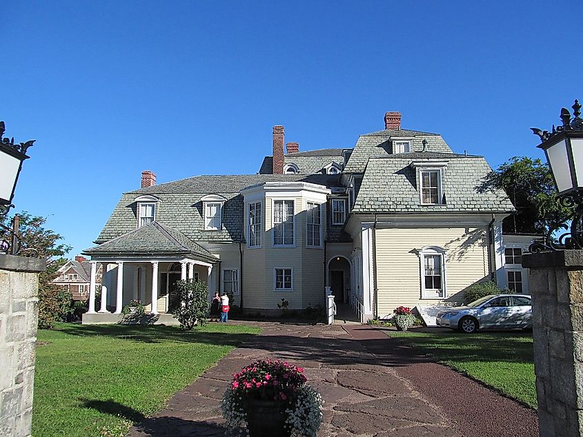 Exterior of the Wistariahurst, Holyoke Massachusetts.