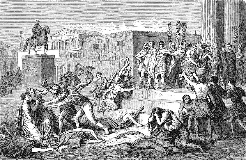 The Second Triumvirate of Octavian, Antony, and Lepidus.