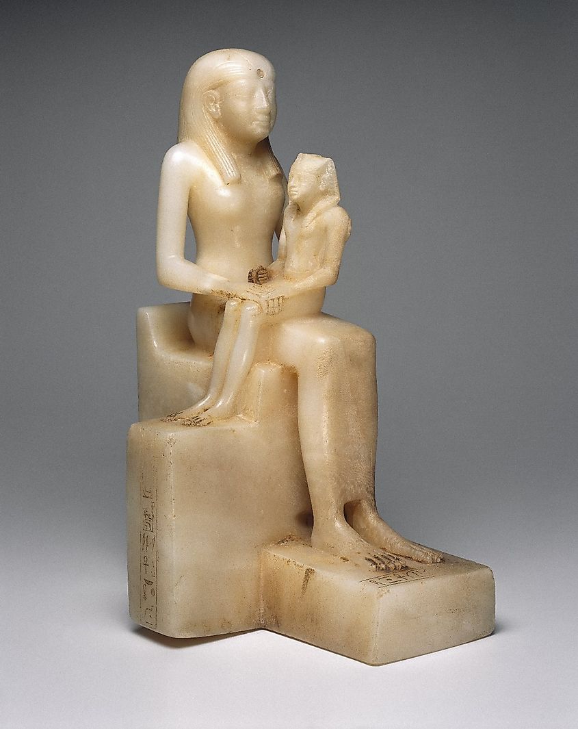 Statuette of Queen Ankhnes-meryre II and her Son, Pepy II, ca. 2288-2224 or 2194 B.C.E.