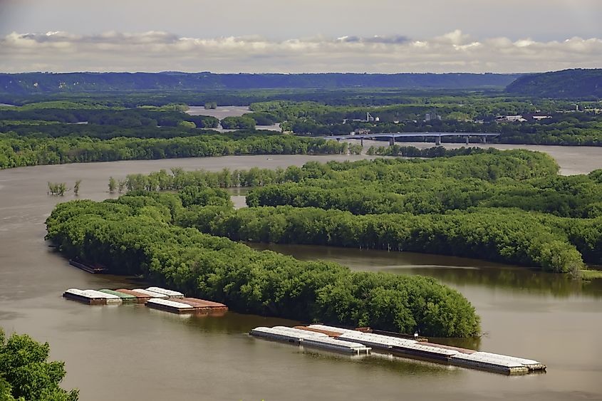 The Mississippi River in McGregor, Iowa.