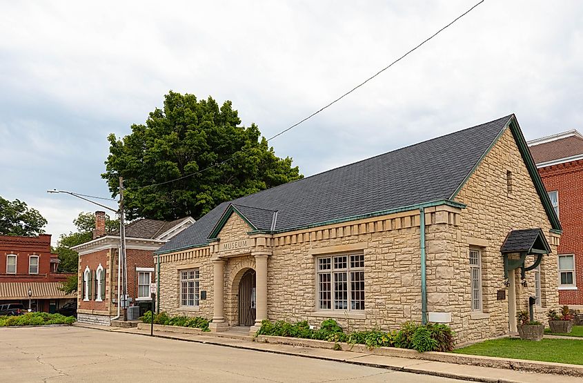 Old brick Museum at Ste. Genevieve, Missouri