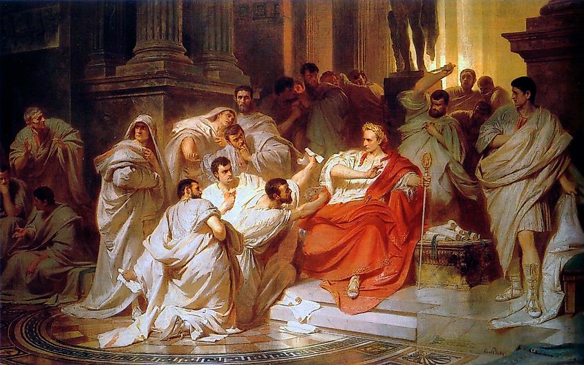The Murder of Caesar by Karl von Piloty, 1865, Lower Saxony State Museum