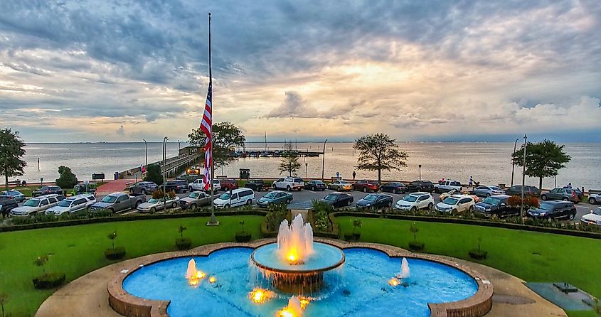 Fairhope Municipal Pier on Mobile Bay in Alabama