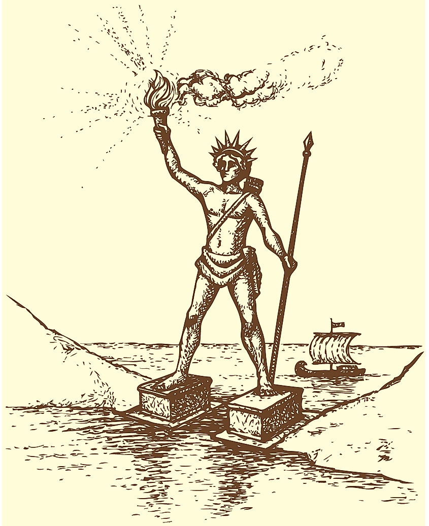 The Colossus of Rhodes.