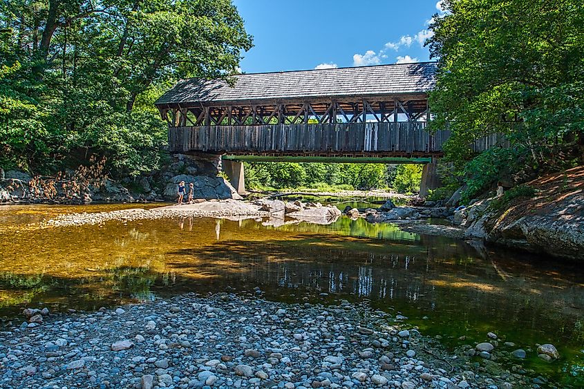 Sunday River Covered Bridge, Bethel, Maine.