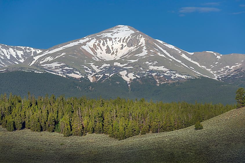 Morning View of Mount Elbert, Colorado.