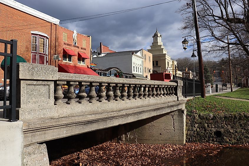 The scenic town of Berkeley Springs, West Virginia