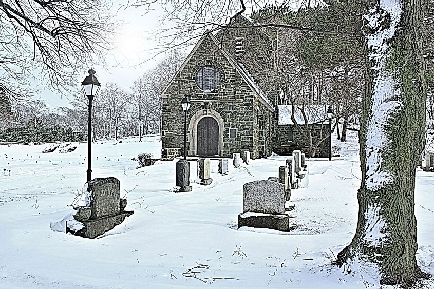 Gothic chapel built in 1920 in Nahant, Massachusetts
