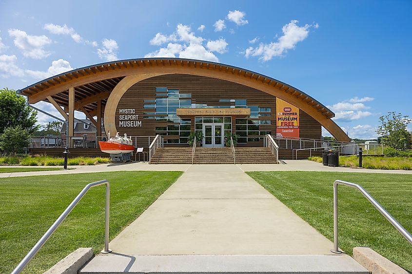 Editorial Photo Credit: Actium via Shutterstock. August 1, 2023: Mystic, CT: Mystic Seaport Museum.