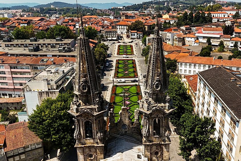 Overlooking Historic Guimarães, Portugal.