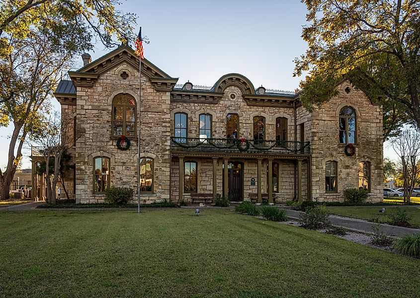City library in the old courthouse in the historic city of Fredericksburg in Texas.