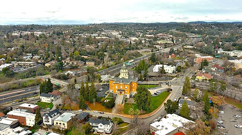 Aerial view of Auburn, California.