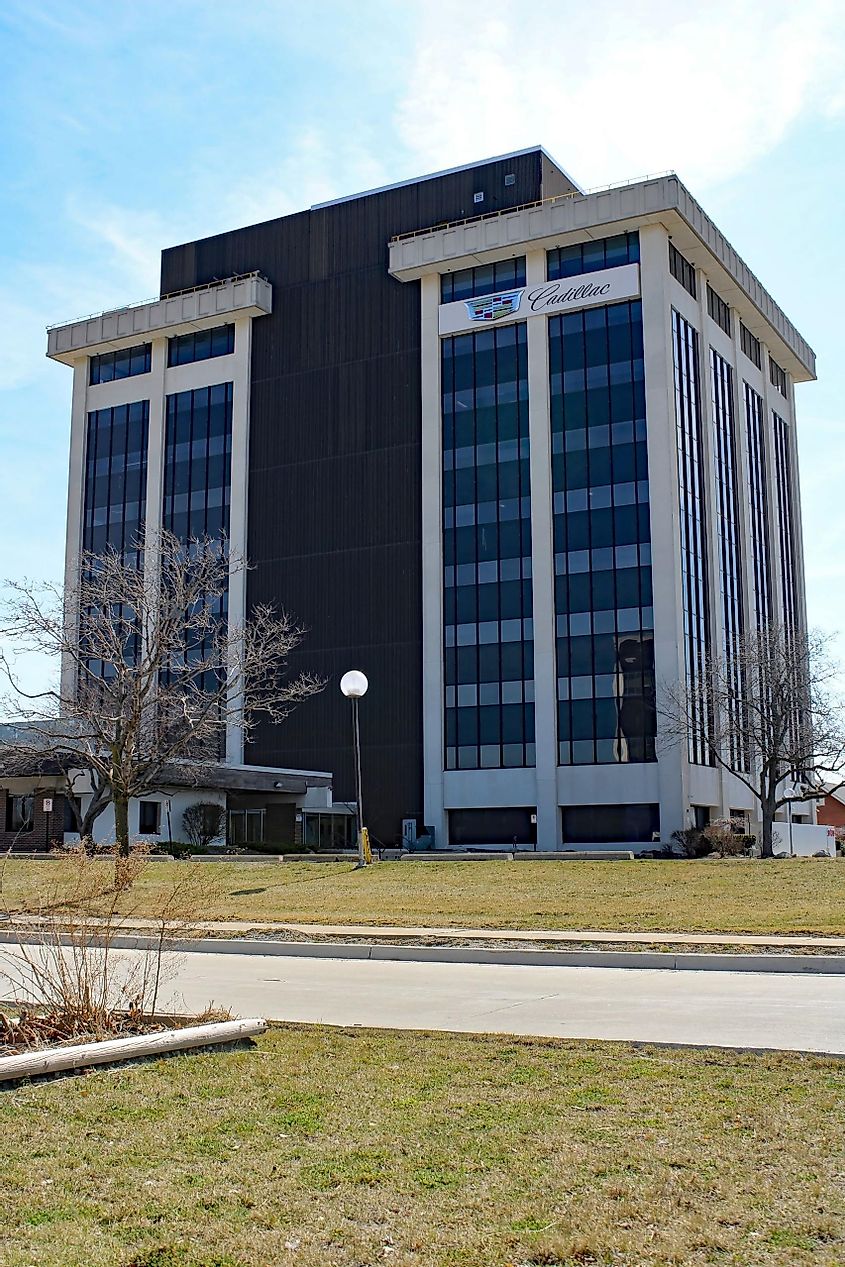 Cadillac World Headquarters building in Warren, Michigan
