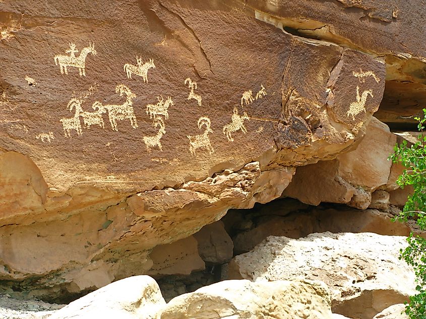 Ute petroglyphs on Delicate Arch trail. 