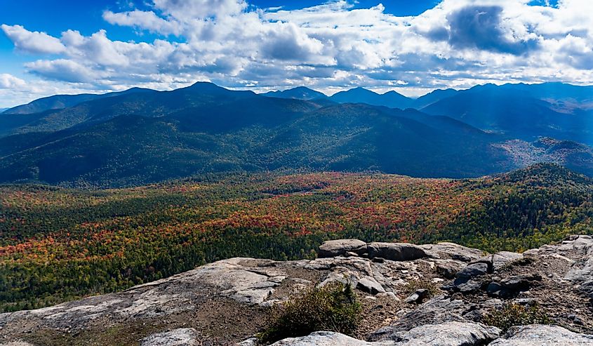 View from Hurricane Mountain in the fall in Keene, NY