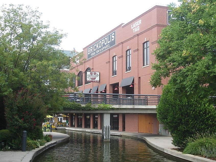 The venue's exterior along the Bricktown Canal in 2019 photo via Wikicommons