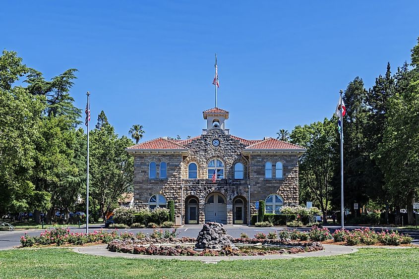 The historic Sonoma City Hall in Sonoma Plaza