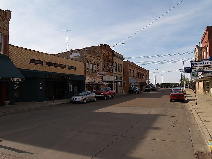 Downtown Dickinson, North Dakota.