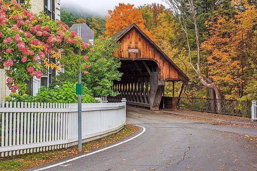 The Middle Covered Bridge in Woodstock, Vermont.