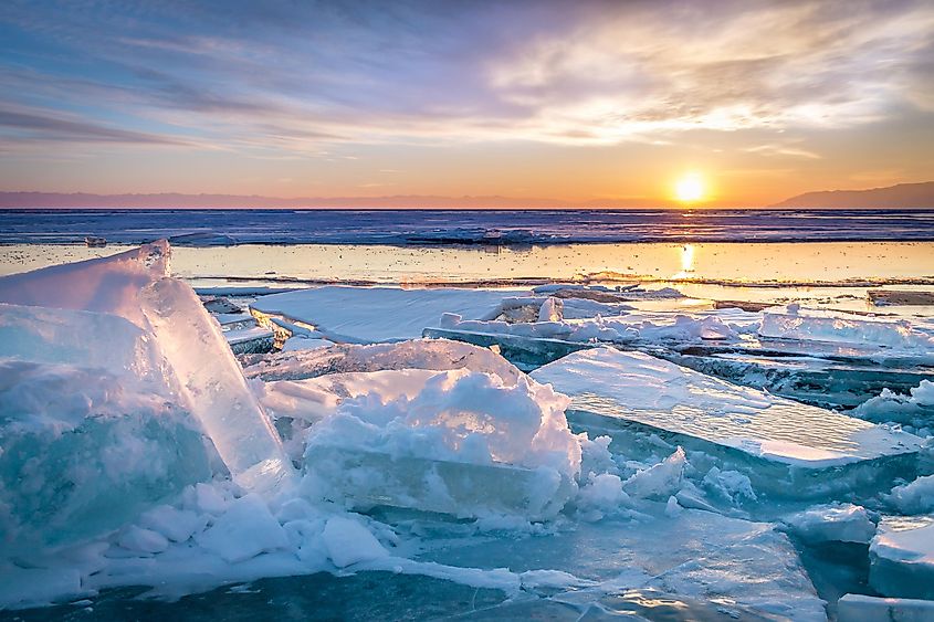 baikal frozen lake