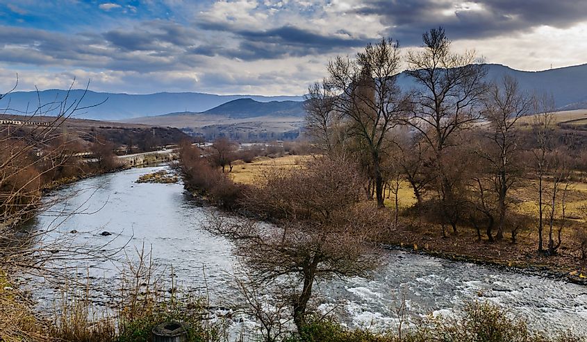 Fabulous view of Debed River at the Armenia-Georgia border