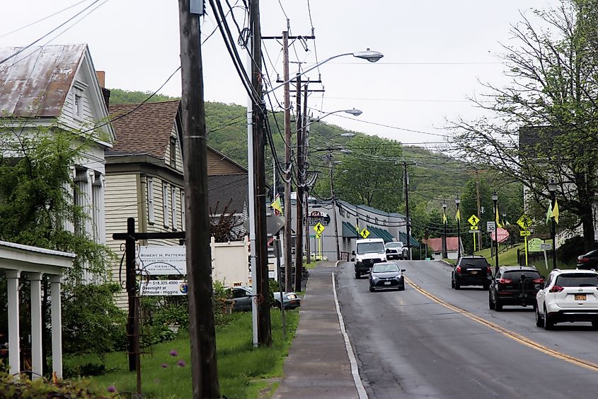 The business district of Hillsdale, New York.