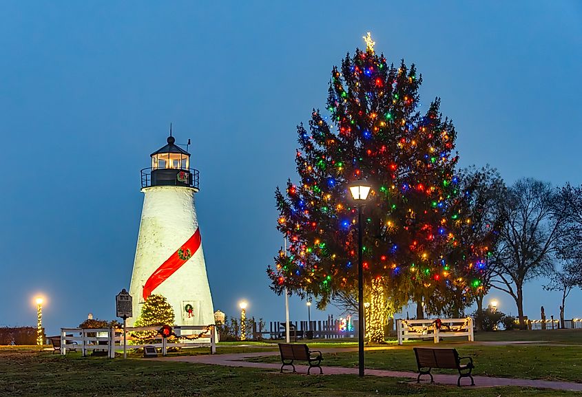 Nightfall at the Concord Point Lighthouse, Havre de Grace Maryland