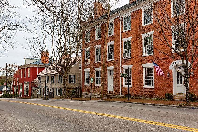 Empty Historical Street in Abingdon, Virginia, USA. Editorial credit: Dee Browning / Shutterstock.com