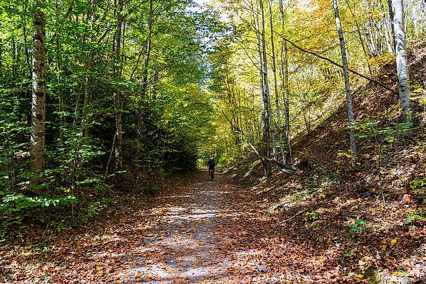 The Virginia Creeper Trail in Abingdon, Virginia.