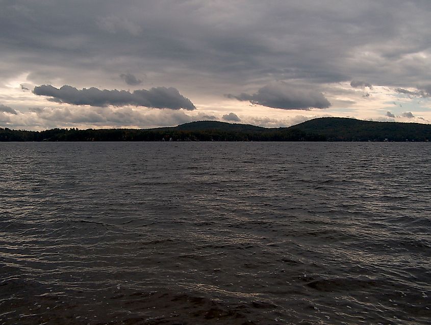 Looking south across Great East Lake from Wakefield town beach.