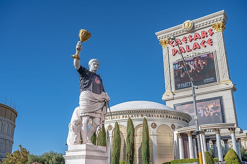 Caesar's Palace Hotel and Casino in Las Vegas, Nevada. Editorial credit: Page Light Studios / Shutterstock.com