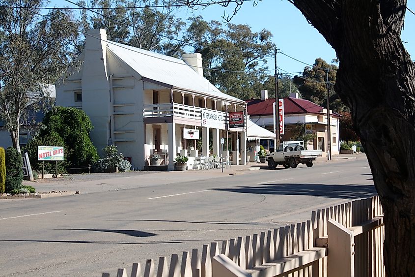Rustic buildings in Melrose, South Australia.