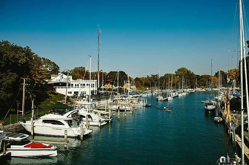 The harbor in Lake Forest, Illinois