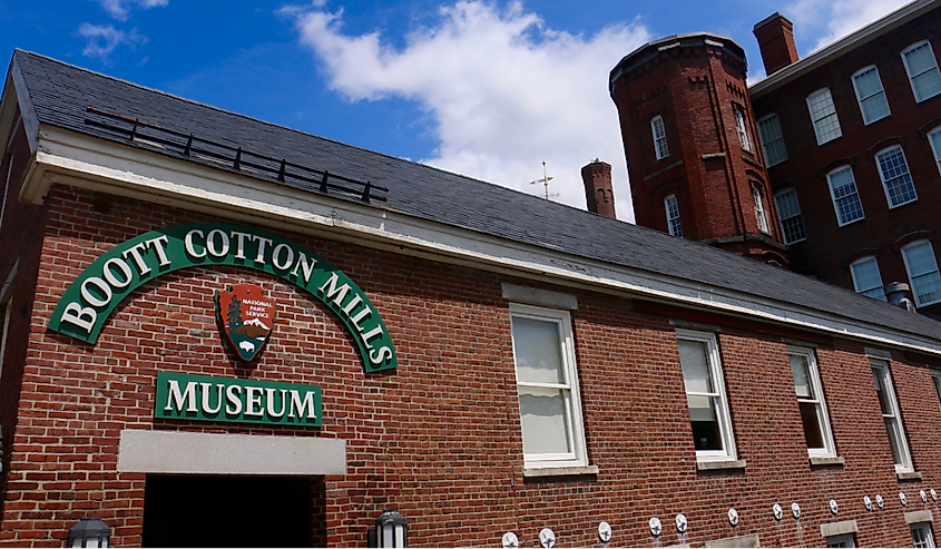 Lowell, Massachusetts, exterior of the Boott Cotton Mills Museum