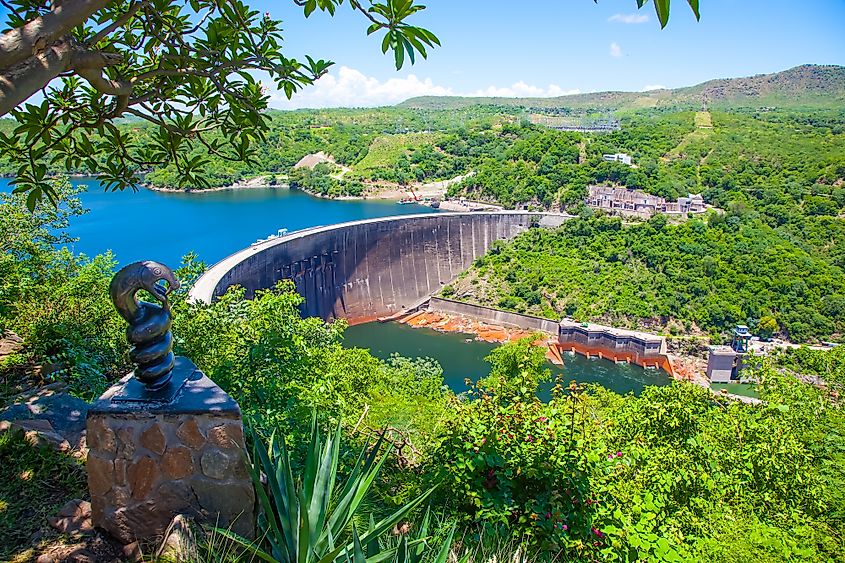 The Kariba Dam on the Zambezi River.