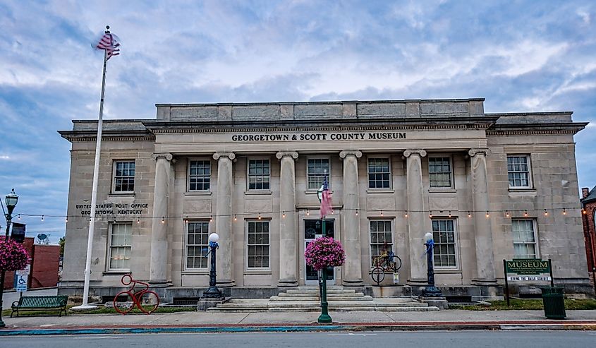 Post office building in downtown Georgetown, KY