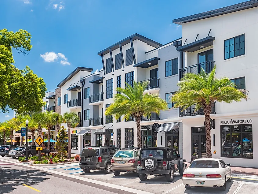 Dunedin,FL/USA - 05052019: Urban views on Douglas Ave in Dunedin, FL