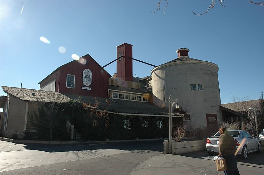The historic Gardner Mill at present forms the centerpiece of the Gardner Village shopping center