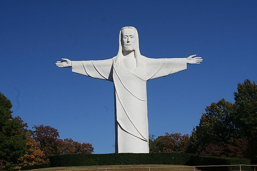The "Christ of the Ozarks" statue near Eureka Springs, Arkansas.