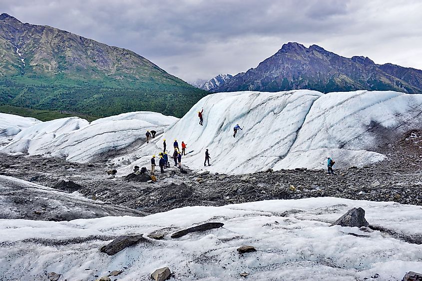 Hiking the Matanuska Glacier in Alaska