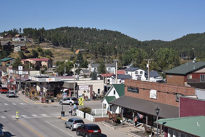 Main Street in Hill City, South Dakota.