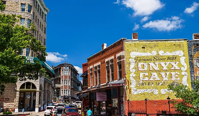 Historic downtown Eureka Springs, Arkansas.